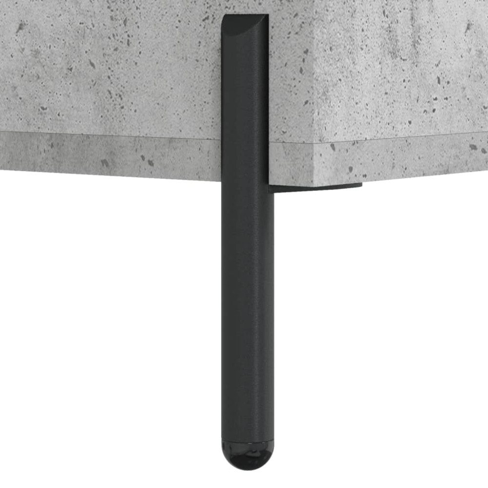 Produktbild för Högskåp betonggrå 69,5x34x180 cm konstruerat trä