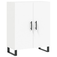 Produktbild för Högskåp vit 69,5x34x180 cm konstruerat trä