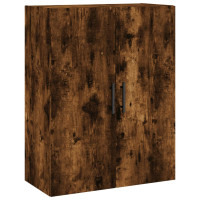 Produktbild för Högskåp rökfärgad ek 69,5x34x180 cm konstruerat trä