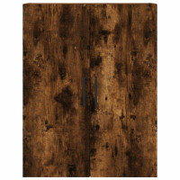 Produktbild för Högskåp rökfärgad ek 69,5x34x180 cm konstruerat trä