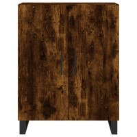 Produktbild för Högskåp rökfärgad ek 69,5x34x180 cm konstruerat trä