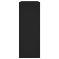 Produktbild för Väggmonterade skåp 2 st svart konstruerat trä