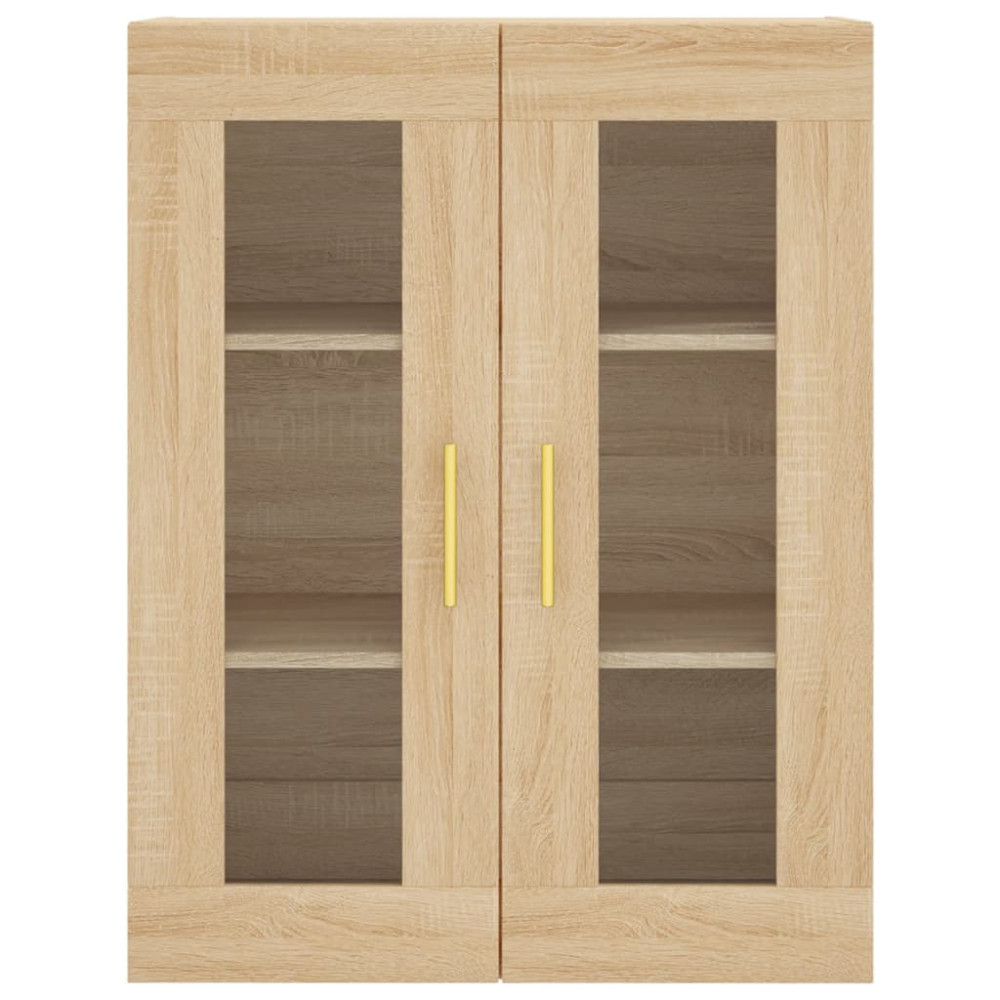 Produktbild för Högskåp sonoma-ek 69,5x34x180 cm konstruerat trä