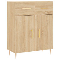 Produktbild för Högskåp sonoma-ek 69,5x34x180 cm konstruerat trä