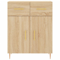Produktbild för Högskåp sonoma-ek 69,5x34x180 cm konstruerat trä