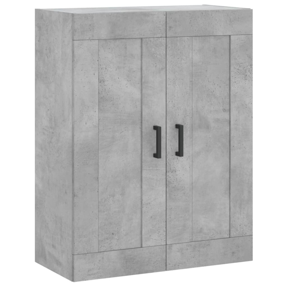 Produktbild för Högskåp betonggrå 69,5x34x180 cm konstruerat trä