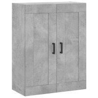 Produktbild för Högskåp betonggrå 69,5x34x180 cm konstruerat trä
