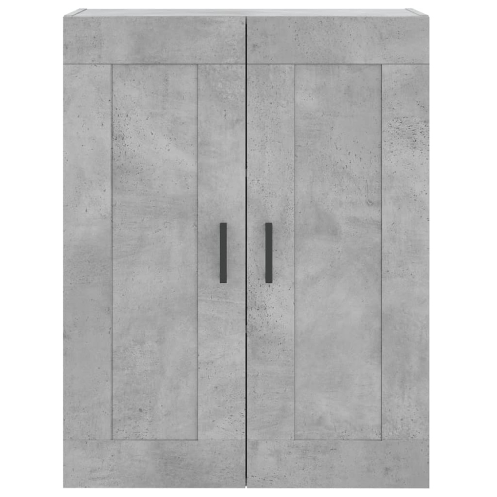 Produktbild för Högskåp betonggrå 69,5x34x180 cm konstruerat trä
