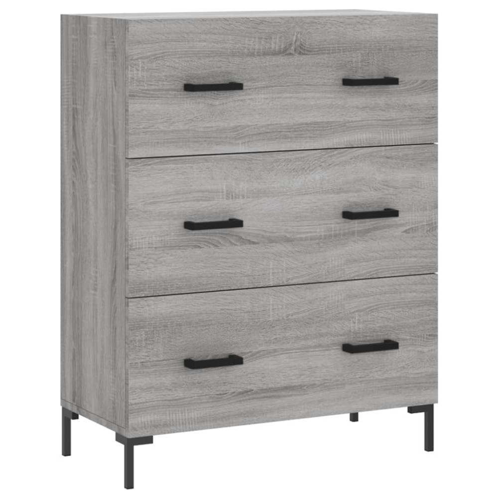 Produktbild för Högskåp Grå Sonoma 69,5x34x180 cm konstruerat trä