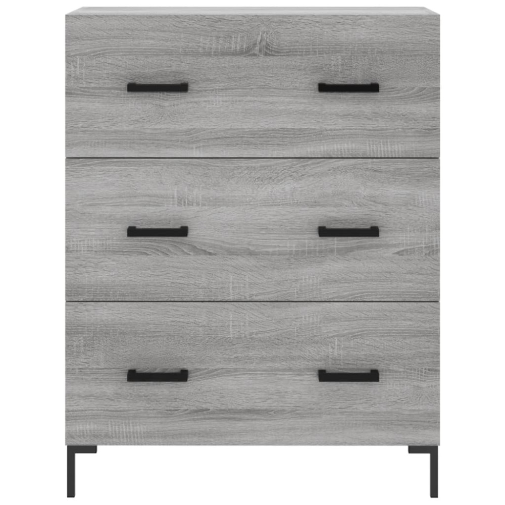 Produktbild för Högskåp Grå Sonoma 69,5x34x180 cm konstruerat trä