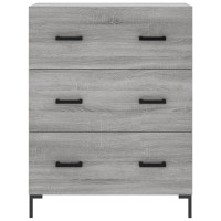 Produktbild för Högskåp Grå Sonoma 69,5x34x180 cm konstruerat trä