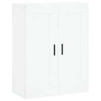 Produktbild för Högskåp vit 69,5x34x180 cm konstruerat trä