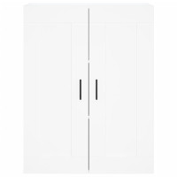 Produktbild för Högskåp vit 69,5x34x180 cm konstruerat trä
