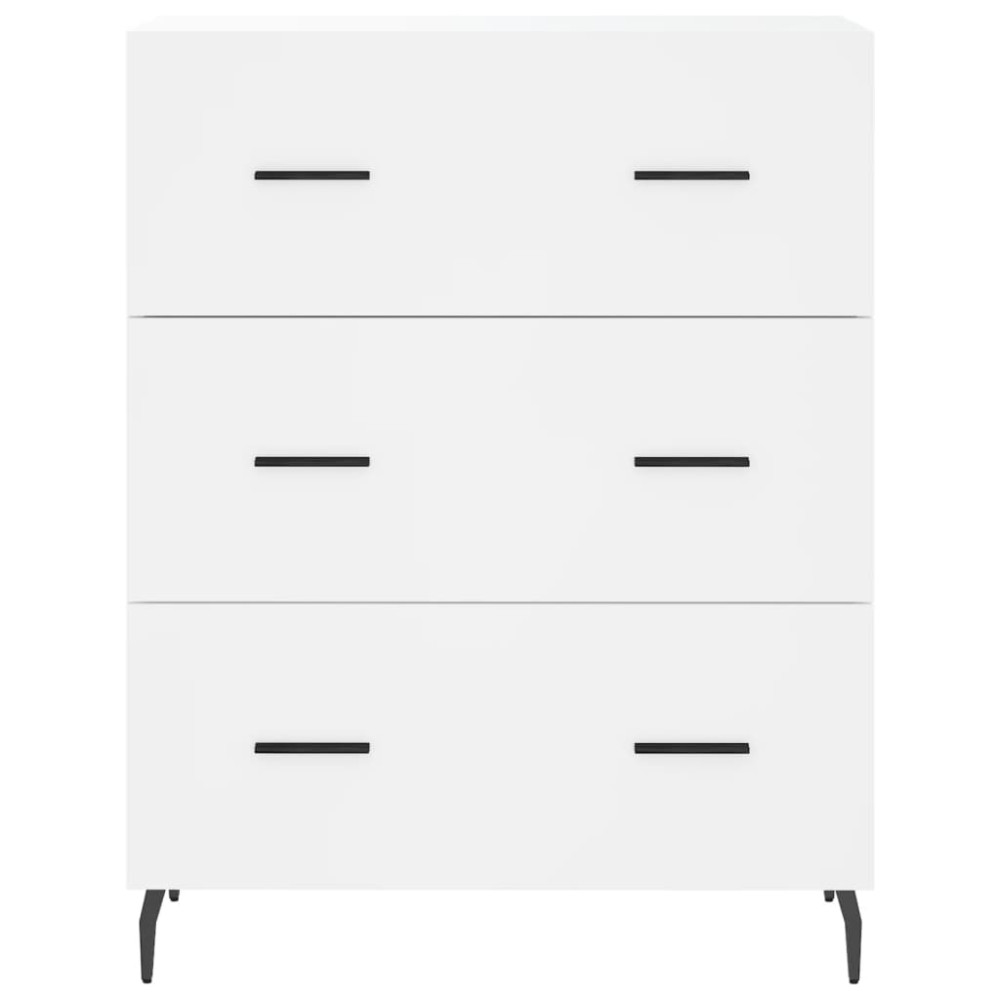 Produktbild för Högskåp vit 69,5x34x180 cm konstruerat trä