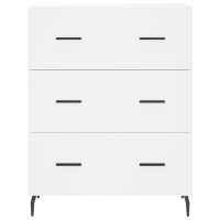 Produktbild för Högskåp vit 69,5x34x180 cm konstruerat trä