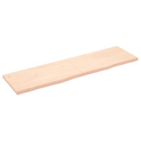 Produktbild för Bänkskiva för badrum 180x50x(2-4) cm obehandlat massivt trä