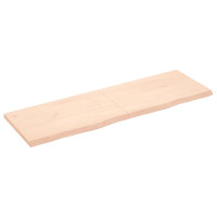 Produktbild för Bänkskiva för badrum 160x50x(2-4) cm obehandlat massivt trä