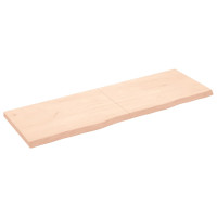 Produktbild för Bänkskiva för badrum 180x60x(2-6) cm obehandlat massivt trä