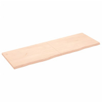 Produktbild för Bänkskiva för badrum 180x60x(2-4) cm obehandlat massivt trä