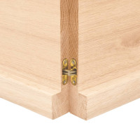 Produktbild för Bänkskiva för badrum 160x30x(2-4) cm obehandlat massivt trä