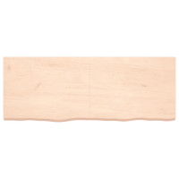 Produktbild för Bänkskiva för badrum 160x60x(2-6) cm obehandlat massivt trä