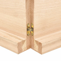 Produktbild för Bänkskiva för badrum 160x60x(2-6) cm obehandlat massivt trä