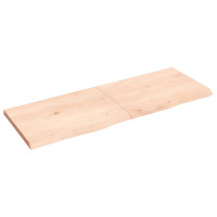 Produktbild för Bänkskiva för badrum 140x50x(2-4) cm obehandlat massivt trä