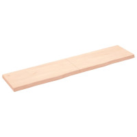 Produktbild för Bänkskiva för badrum 180x40x(2-6) cm obehandlat massivt trä