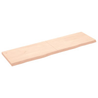 Produktbild för Bänkskiva för badrum 180x50x(2-6) cm obehandlat massivt trä