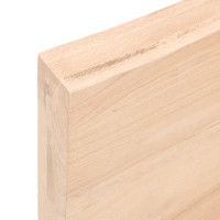 Produktbild för Bänkskiva för badrum 200x50x(2-6) cm obehandlat massivt trä