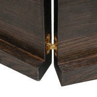 Miniatyr av produktbild för Bänkskiva badrum mörkbrun 180x60x(2-4) cm behandlat massivt trä