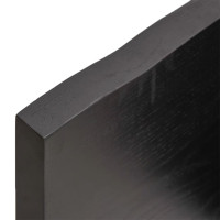Produktbild för Bänkskiva badrum mörkbrun 180x60x(2-4) cm behandlat massivt trä