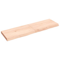 Produktbild för Bänkskiva för badrum 140x40x(2-6) cm obehandlat massivt trä