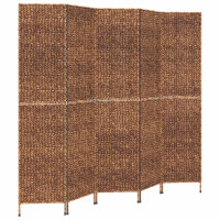 Produktbild för Rumsavdelare 5 paneler brun 205x180 cm vattenhyacint
