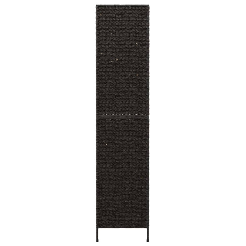 Produktbild för Rumsavdelare 4 paneler svart 163x180 cm vattenhyacint