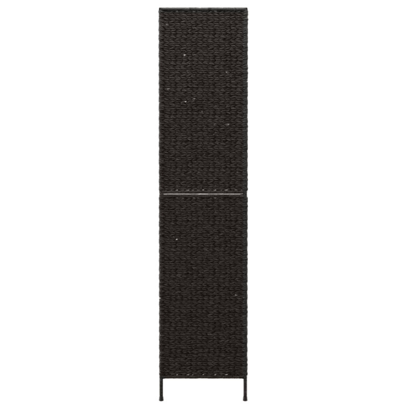 Produktbild för Rumsavdelare 3 paneler svart 122x180 cm vattenhyacint