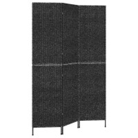 Miniatyr av produktbild för Rumsavdelare 3 paneler svart 122x180 cm vattenhyacint