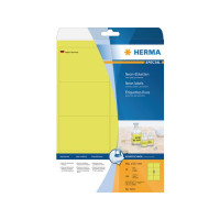Produktbild för Etikett HERMA 99,1x67,7mm neongul160/fp