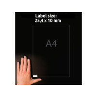 Produktbild för Etikett AVERY mini 25,4x10mm 4725/fp