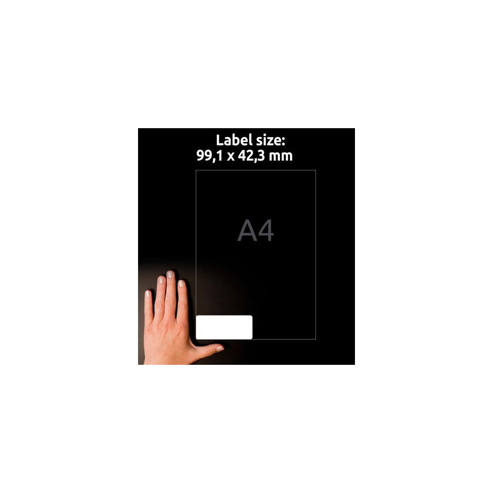 Produktbild för Etikett AVERY Slitst 99,1x42,3mm 240/fp