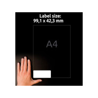 Produktbild för Etikett AVERY Slitst 99,1x42,3mm 240/fp