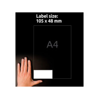 Produktbild för Etikett AVERY 105x48mm 1200/fp