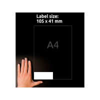 Produktbild för Etikett AVERY 105x41mm 1400/fp