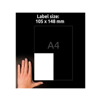 Produktbild för Etikett AVERY 105x148mm 400/fp