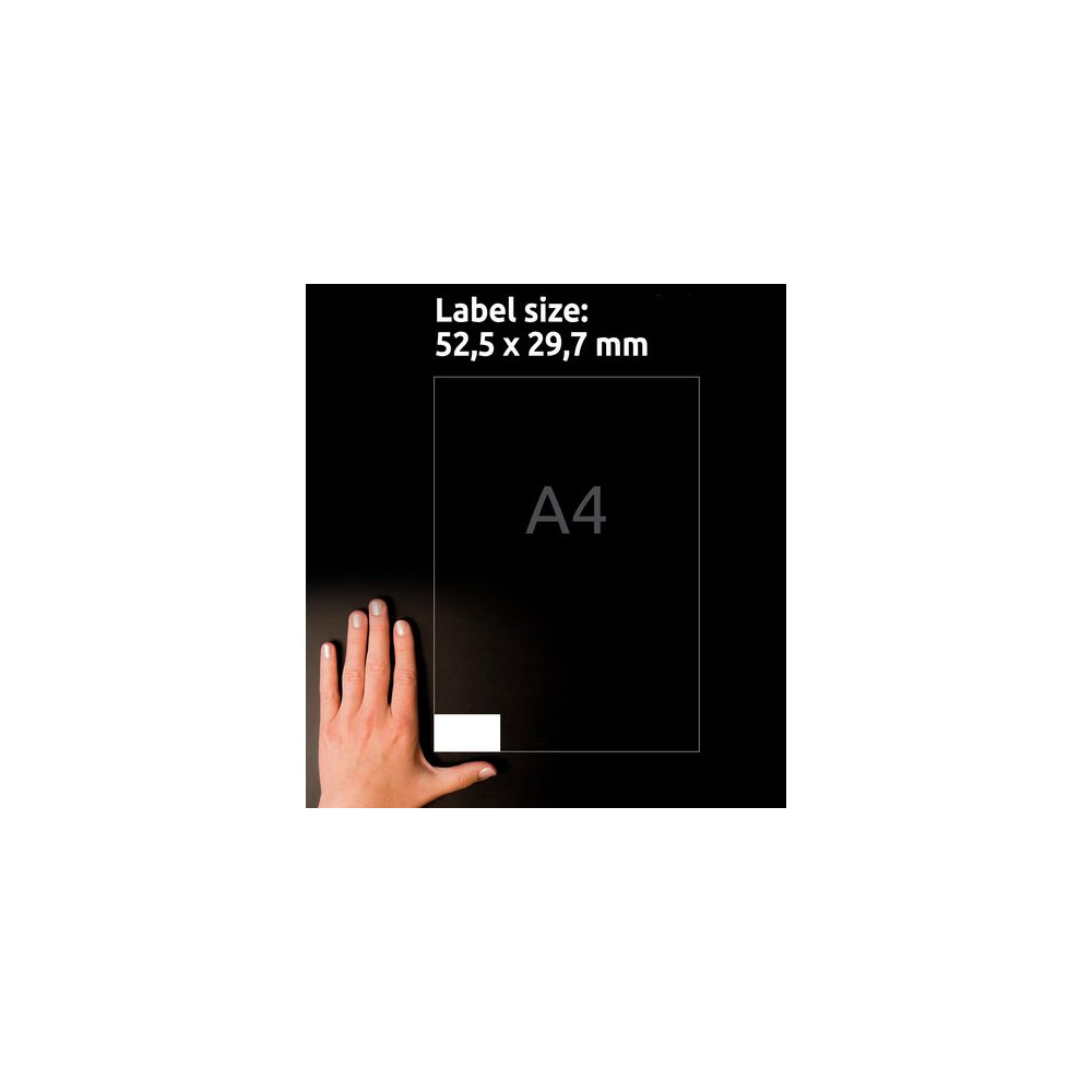 Produktbild för Etikett AVERY 52,5x29,7mm 4000/fp