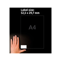 Produktbild för Etikett AVERY 52,5x29,7mm 4000/fp