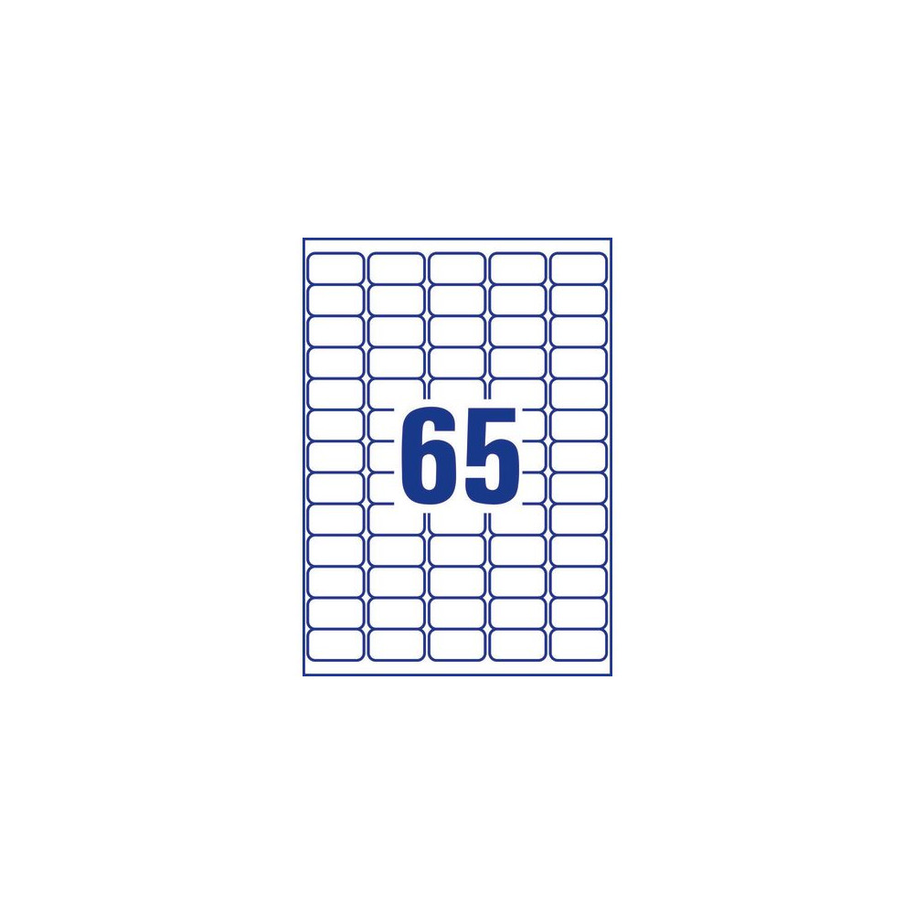 Produktbild för Etikett AVERY QD 38,1x21,2mm 1625/fp