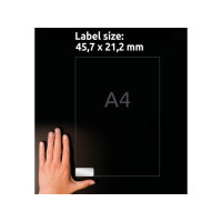 Produktbild för Etikett Slitst 45,7x21,2mm silver 960/fp
