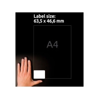 Produktbild för Etikett AVERY UG 63,5x46,6mm 1800/fp