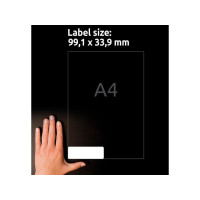 Produktbild för Etikett AVERY UG 99,1x33,9mm 1600/fp